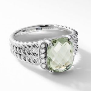 David Yurman Petite Prasiolite Wheaton Ring